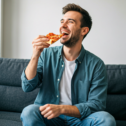 Cliente satisfeito recebendo seu pedido via sistema de delivery próprio sem taxa